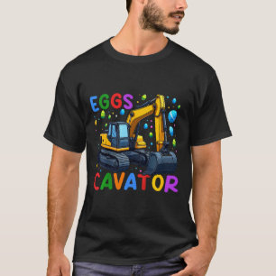 Kids Eggscavator Bunny Excavator Egg Hunting Toddl T-Shirt
