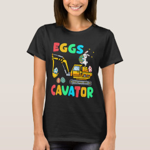 Kids Eggscavator Funny Easter Excavator Egg Huntin T-Shirt