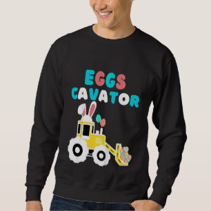 Kids Eggscavator Happy Easter Excavator Hunting E Sweatshirt