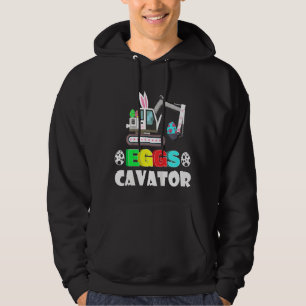 Kids Eggscavator Happy Easter Excavator Hunting Eg Hoodie