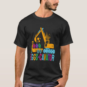 Kids Eggscavator Happy Easter Funny Excavator Hunt T-Shirt