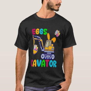 Kids Eggscavator Happy Easter Funny Excavator Hunt T-Shirt