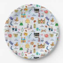Kids Eid Mubarak Paper Plates – Colourful Islamic