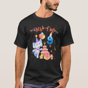 Kids Elephant 9th Birthday Elephant It S My Birthd T-Shirt