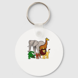 Kids Elephant Giraffe Boys Girls Lion Zoo Alligat Key Ring