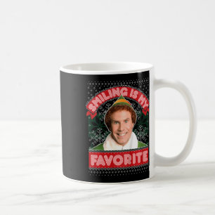 Kids Elf Buddy Smiling Is My Favourite Christmas  Coffee Mug