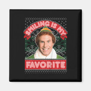 Kids Elf Buddy Smiling Is My Favourite Christmas Magnet