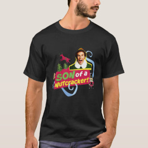 Kids Elf Buddy Son Of A Nutcracker Text Banner  T-Shirt