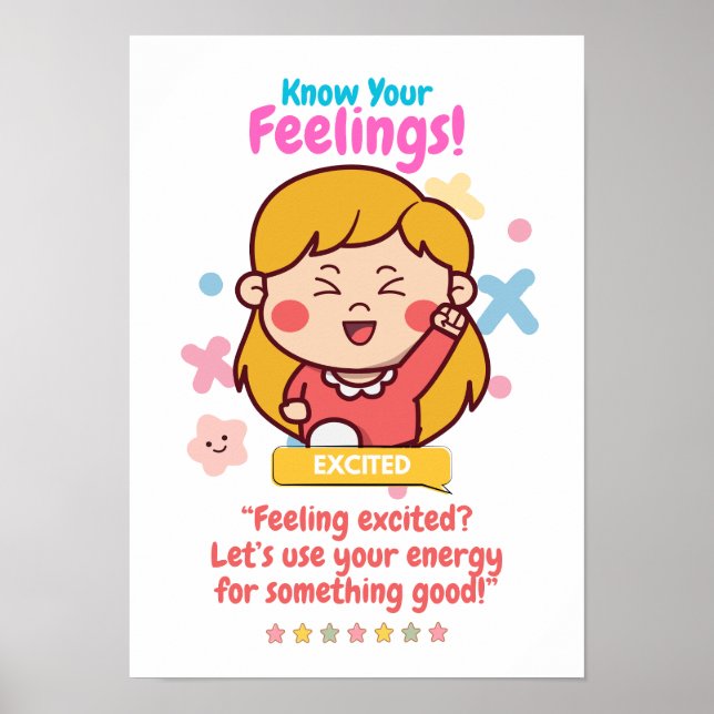 Kids Emotion Featuring Excited Poster (Front)
