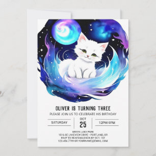 Kids' Enchanted Kitten Birthday Invitation