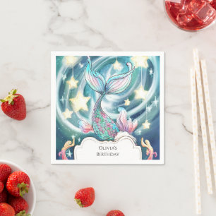 Kids' Enchanted Mermaid Birthday Napkin
