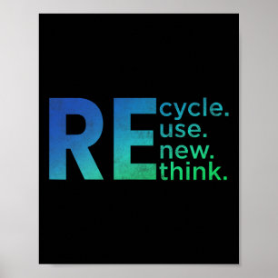 Kid's Environmental Activism - Recycle Reuse Renew Poster