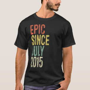 Kids Epic Since July 2015 Kids 6th Birthday 6 Year T-Shirt