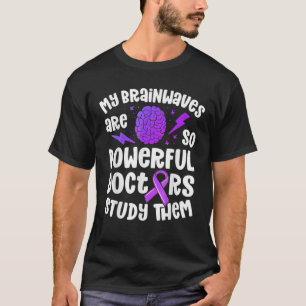 Kids Epilepsy Awareness Powerful Brainwaves Purple T-Shirt