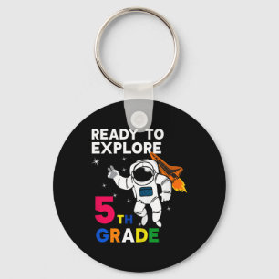 Kids Explore Fifth 5 Grade Student Astronaut Back Key Ring