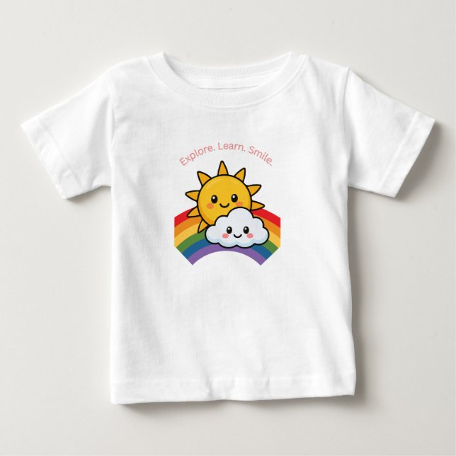 kids Explore. Learn. Smile t-shirt (Front)
