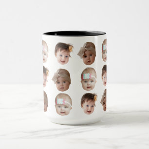 Kids Face Pet's Husband's Father's Day Birthday Gi Mug