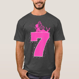 Kids Fairy Birthday Age 7 Seven years Old Girls Pa T-Shirt