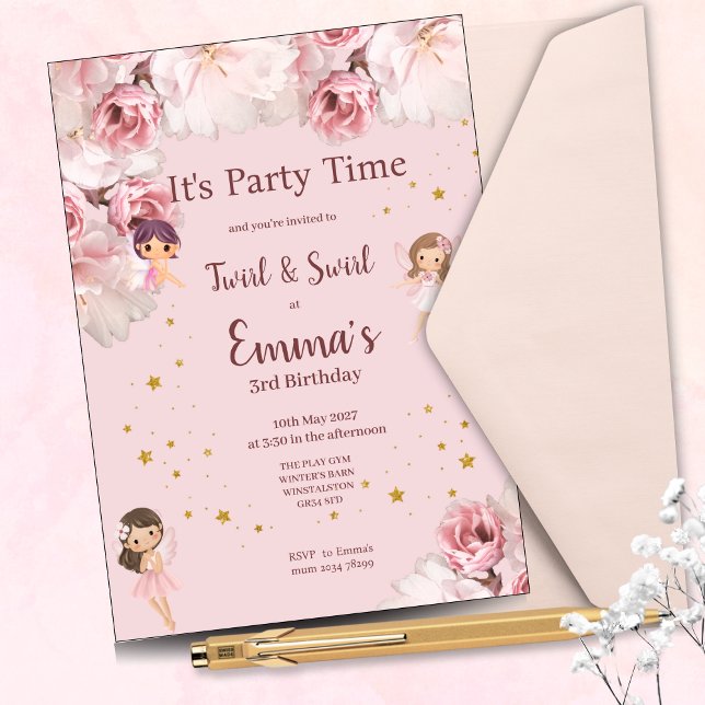 Kids Fairy Themed Party Invitation (Creator Uploaded)