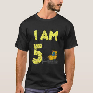 Kids Family Construction Truck Excavator Birthday T-Shirt