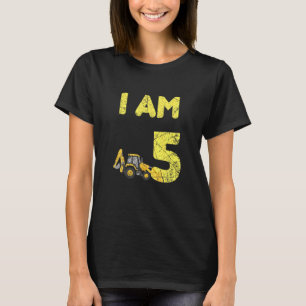 Kids Family Construction Truck Excavator Birthday T-Shirt