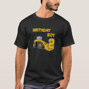 Kids Family Construction Truck Excavator Birthday T-Shirt