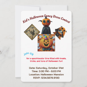 Kid's Fancy-Dress Halloween Party Contest Invitation