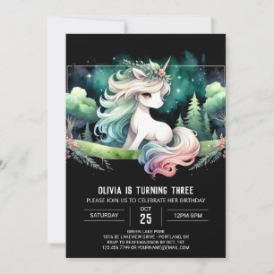 Kids Fantasy Horse Birthday  Invitation