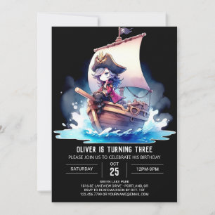 Kids Fantasy Pirate Birthday Invitation