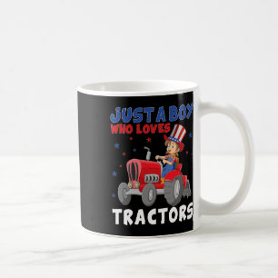 Kids Farm Lifestyle 4th July Just A Boy Who Loves Coffee Mug