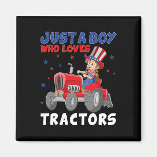Kids Farm Lifestyle 4th July Just A Boy Who Loves Magnet