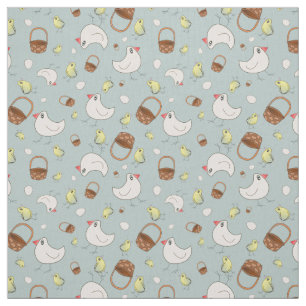 Kids Farmhouse Chicken and Egg Cotton Fabric