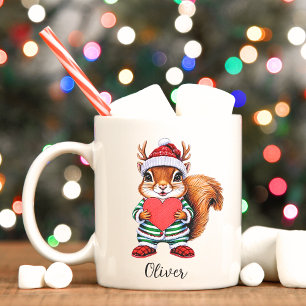 Kids Festive Squirrel Christmas Mug