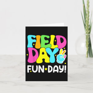 Kids Field Day Fun Day Last Day Of School Teacher  Card