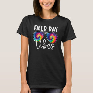 Kids Field Day Vibes Sunglasses Tie Dye  Teacher T-Shirt