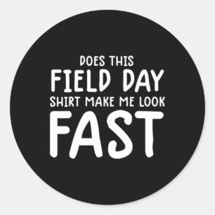 kids field day yellow field day tee for teacher classic round sticker
