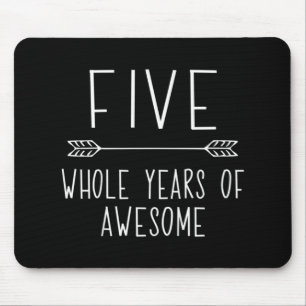 Kids Fifth Birthday Boy , 5 Year Old Birthday Boy  Mouse Pad