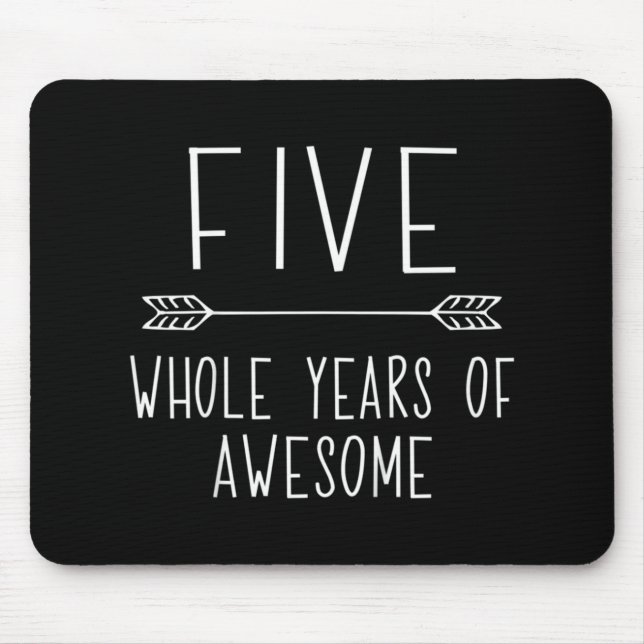 Kids Fifth Birthday Boy , 5 Year Old Birthday Boy  Mouse Pad (Front)