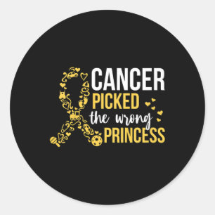 Kids Fight Childhood Cancer Quote for a Cancer War Classic Round Sticker