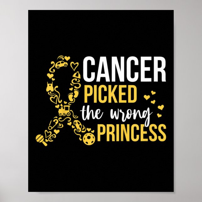 Kids Fight Childhood Cancer Quote For A Cancer War Poster (Front)