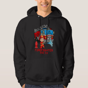 Kids Fire brigade fire engine fire truck Fireman F Hoodie