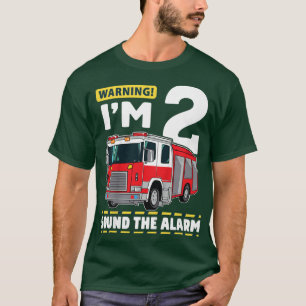 Kids Fire Truck 2 Year Old Firefighter 2nd Birthda T-Shirt