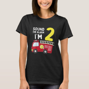 Kids Fire Truck 2nd Birthday  Boy Toddler Firefigh T-Shirt