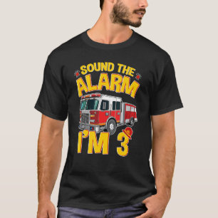 Kids Fire Truck 3rd Birthday Boy Firefighter 3 Yea T-Shirt