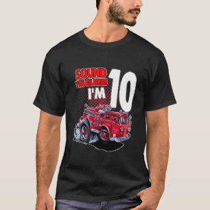 Kids Fire Truck I'm 10 Years Old Firefighter 10th  T-Shirt