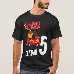 Kids Fire Truck kids 5th Birthday boy or girl Todd T-Shirt