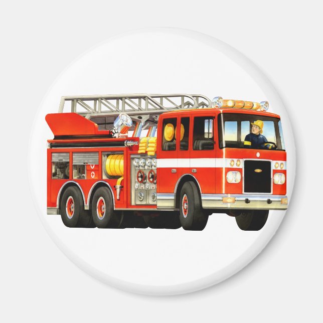 Kid's Fire Truck Magnet (Front)