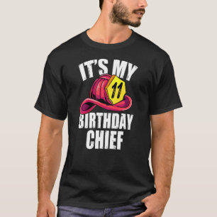 Kids Fireman For Boys 11th Birthday Party Fire Ch T-Shirt