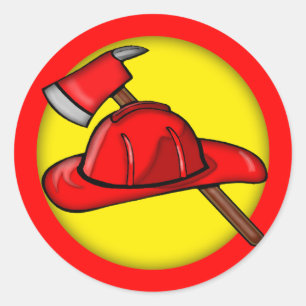 Kids Firemen T-shirts and Kids Firemen Gifts Classic Round Sticker