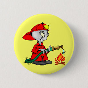 Kids Firemen Tee Shirts and Kids Gifts 6 Cm Round Badge